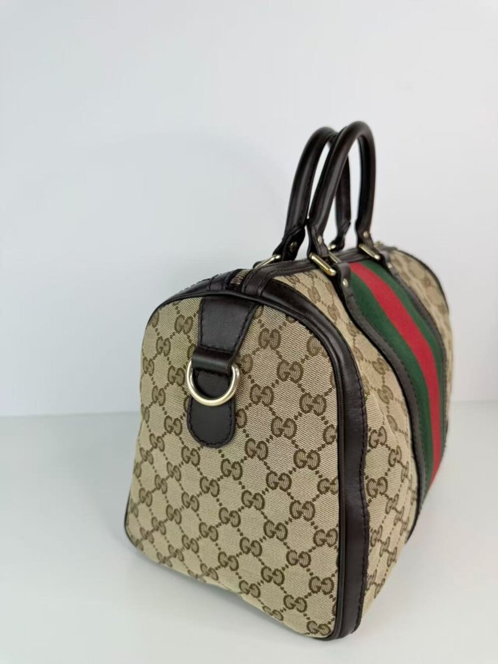 Gucci vintage gg canvas web boston bag - Picture 7 of 13